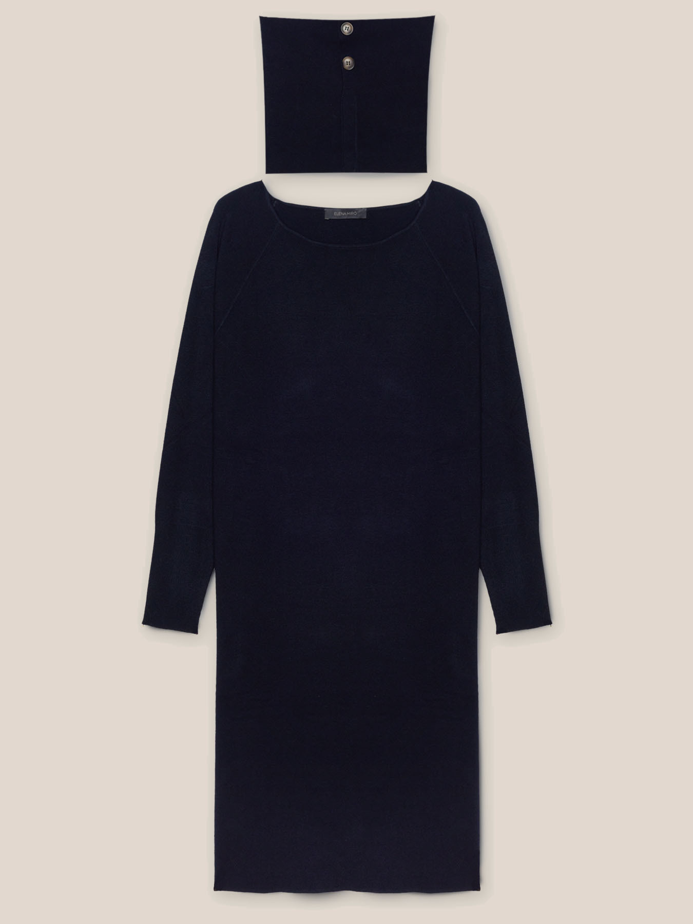 Abito in maglia di eco viscosa con collo staccabile image number 5