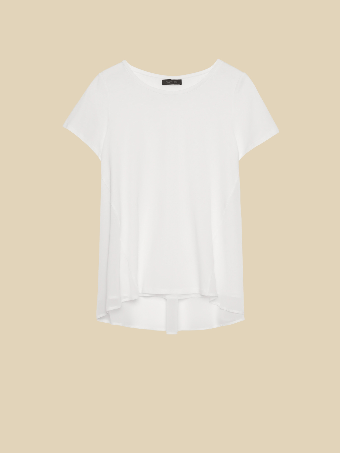 Jersey and georgette T-shirt. image number 4