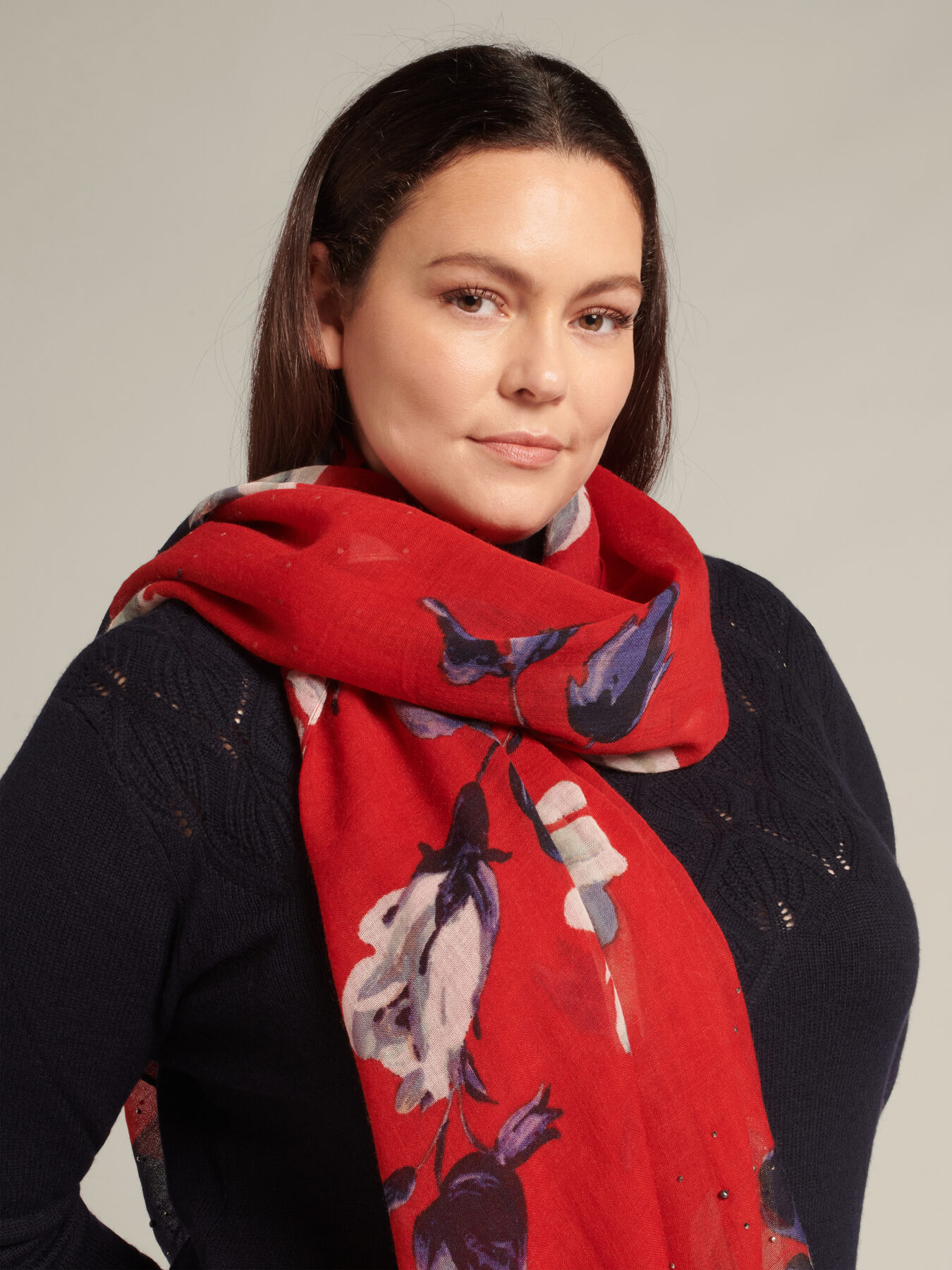 Écharpe imprimée en pure laine image number 2