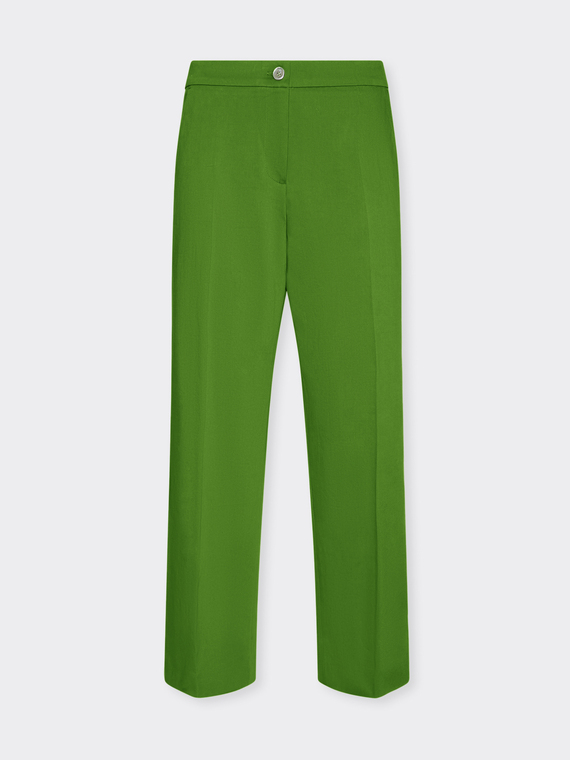 Pantalones cropped de gabardina