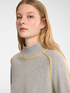 Wool jumper with contrasting edges image number 3