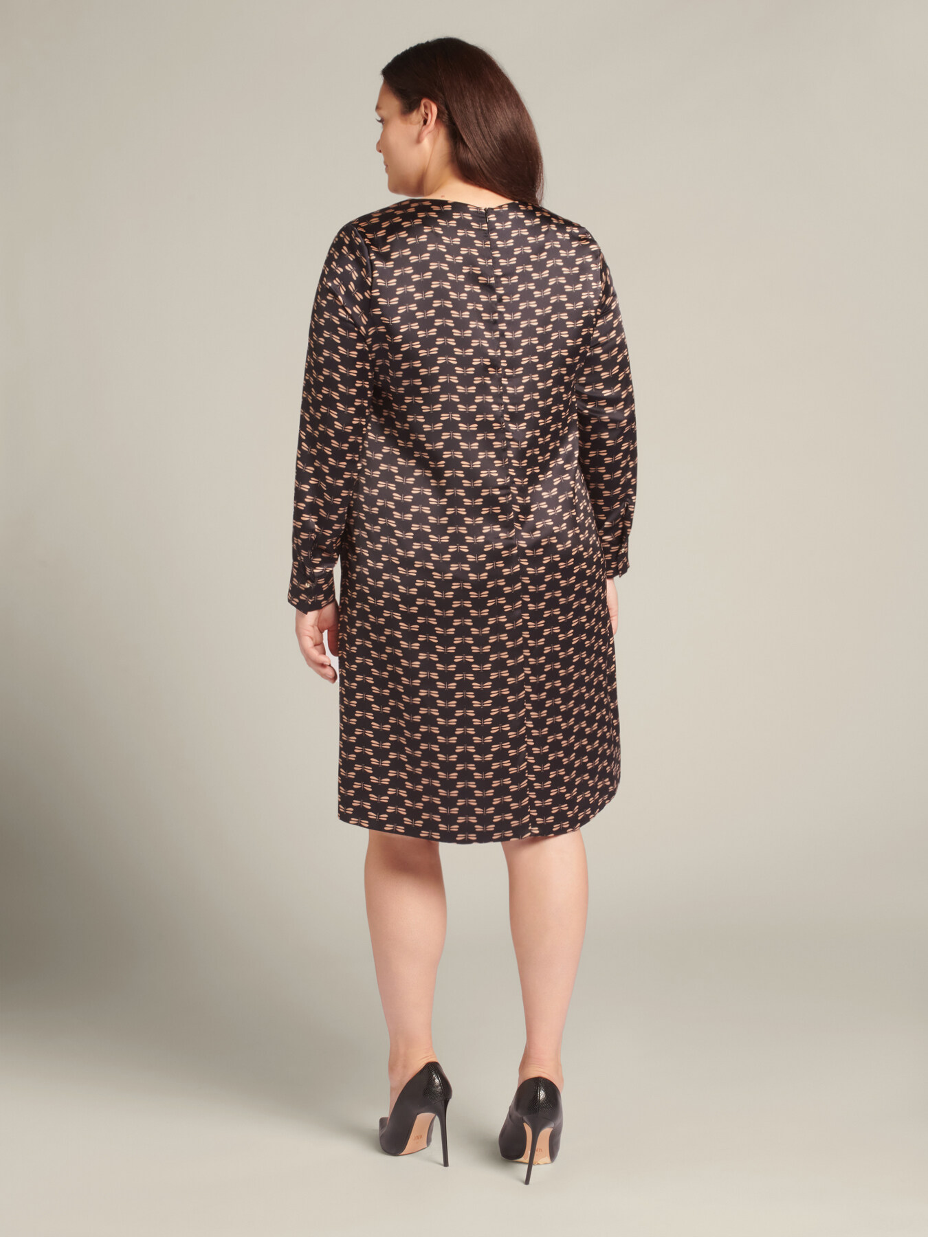 Abito/tunica in raso stampa libellule image number 7