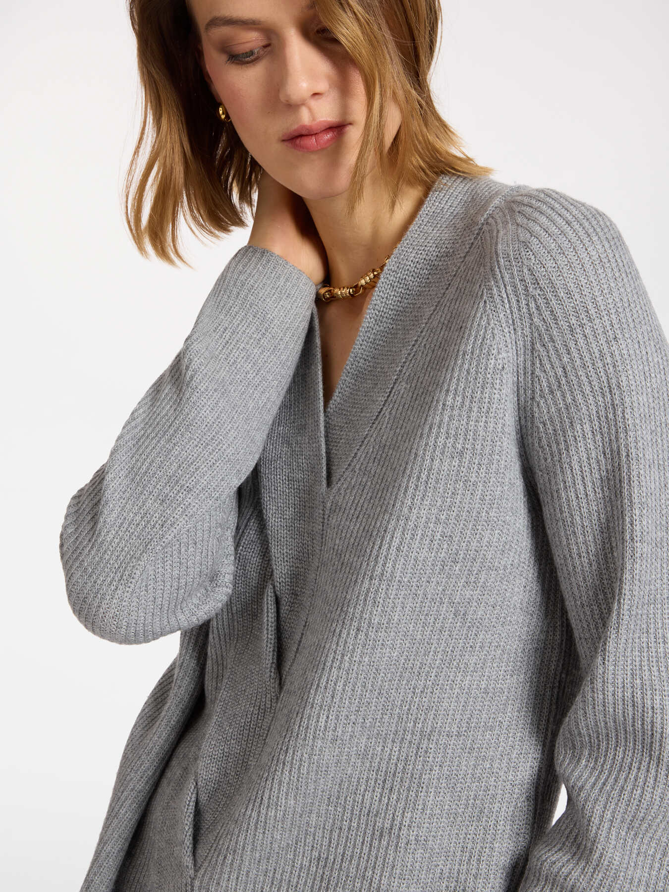 Maglia con maxi treccia image number 3