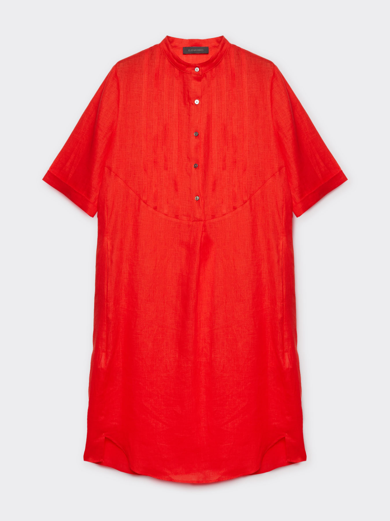 Linen dress with pleats image number 0