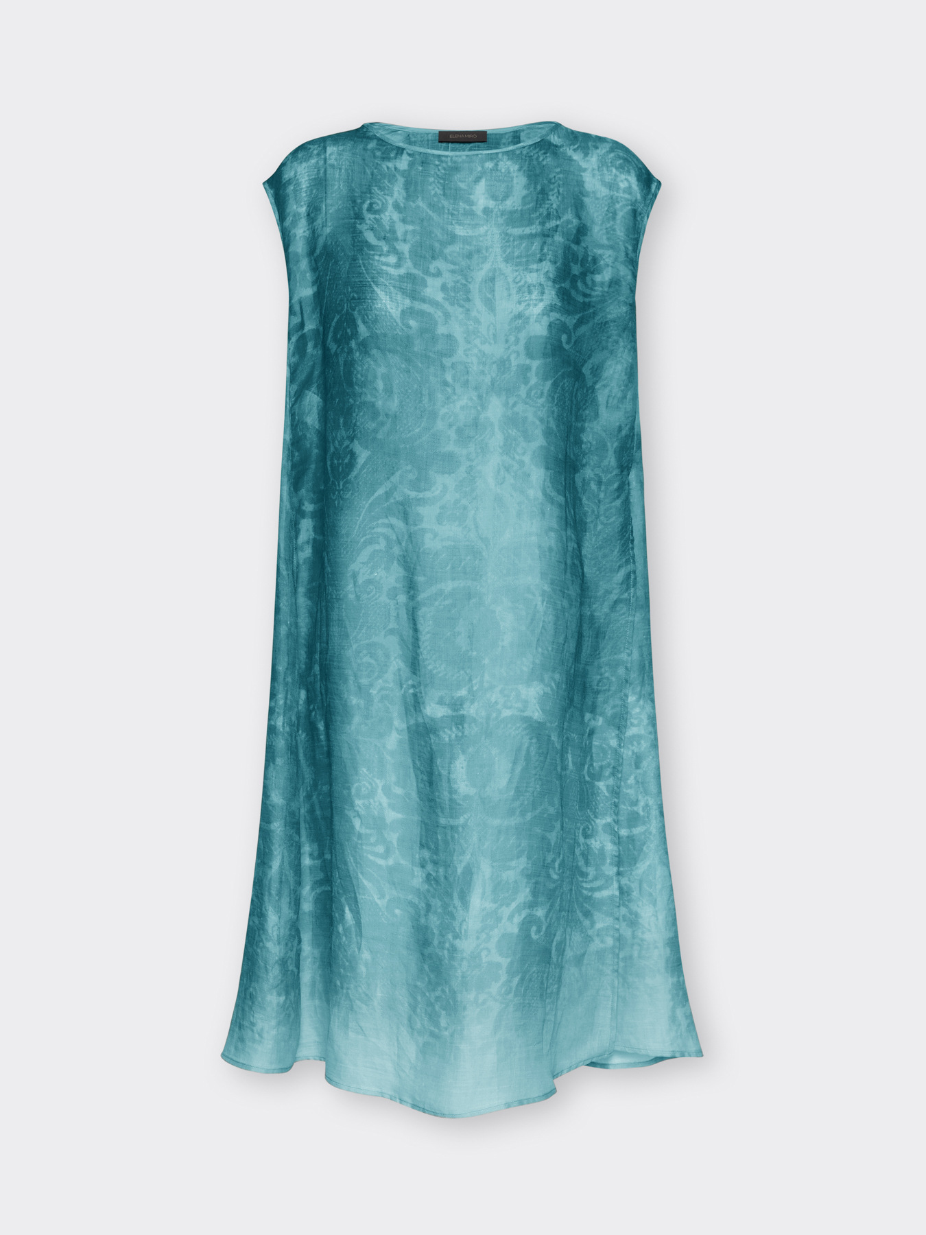 Long printed blouse image number 4