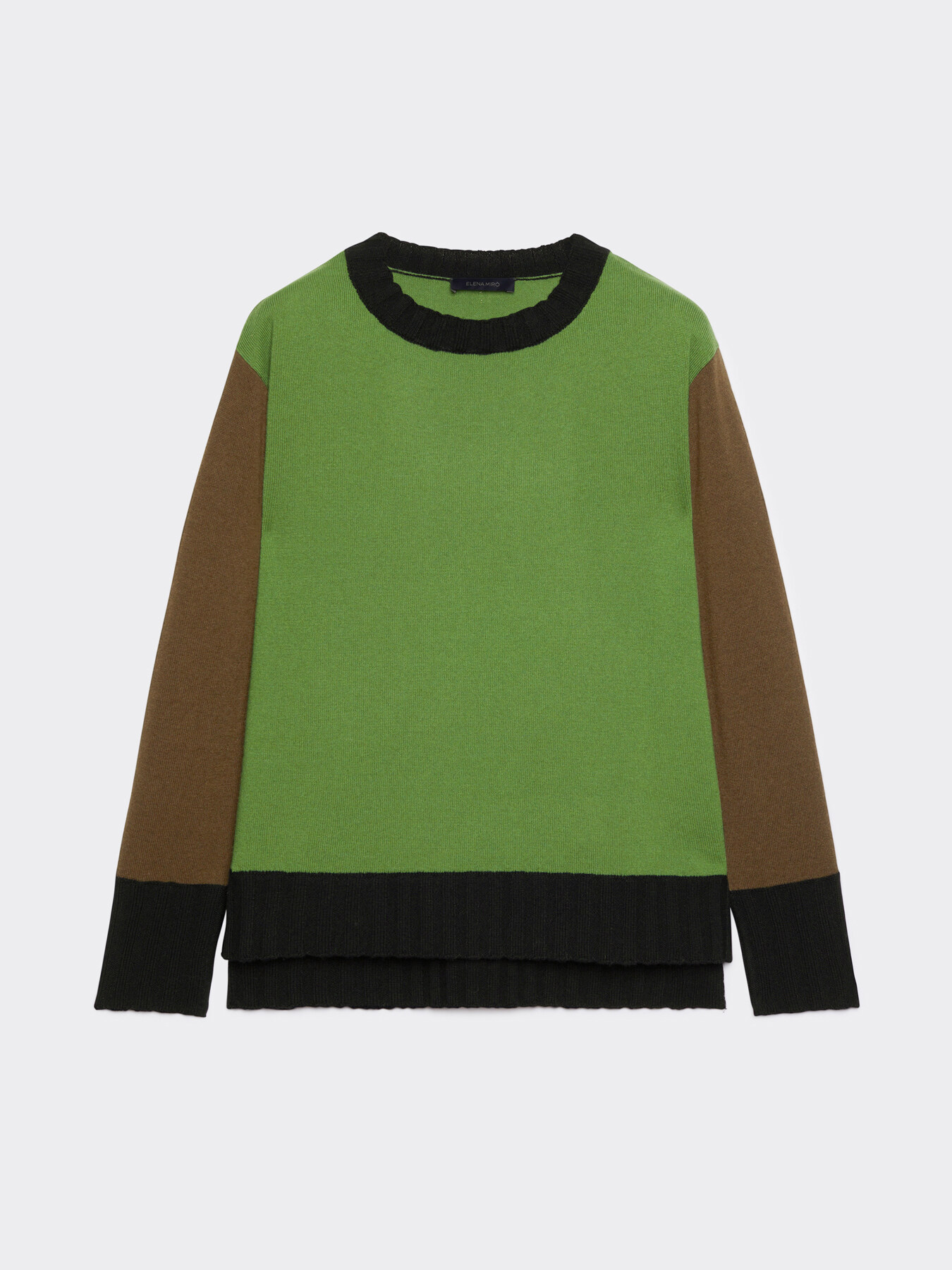 Pull colour block en laine image number 4