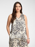 Printed viscose satin top image number 0