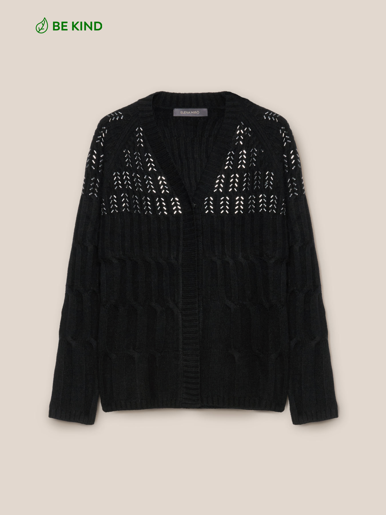 Sustainable wool sweater with applications image number 4