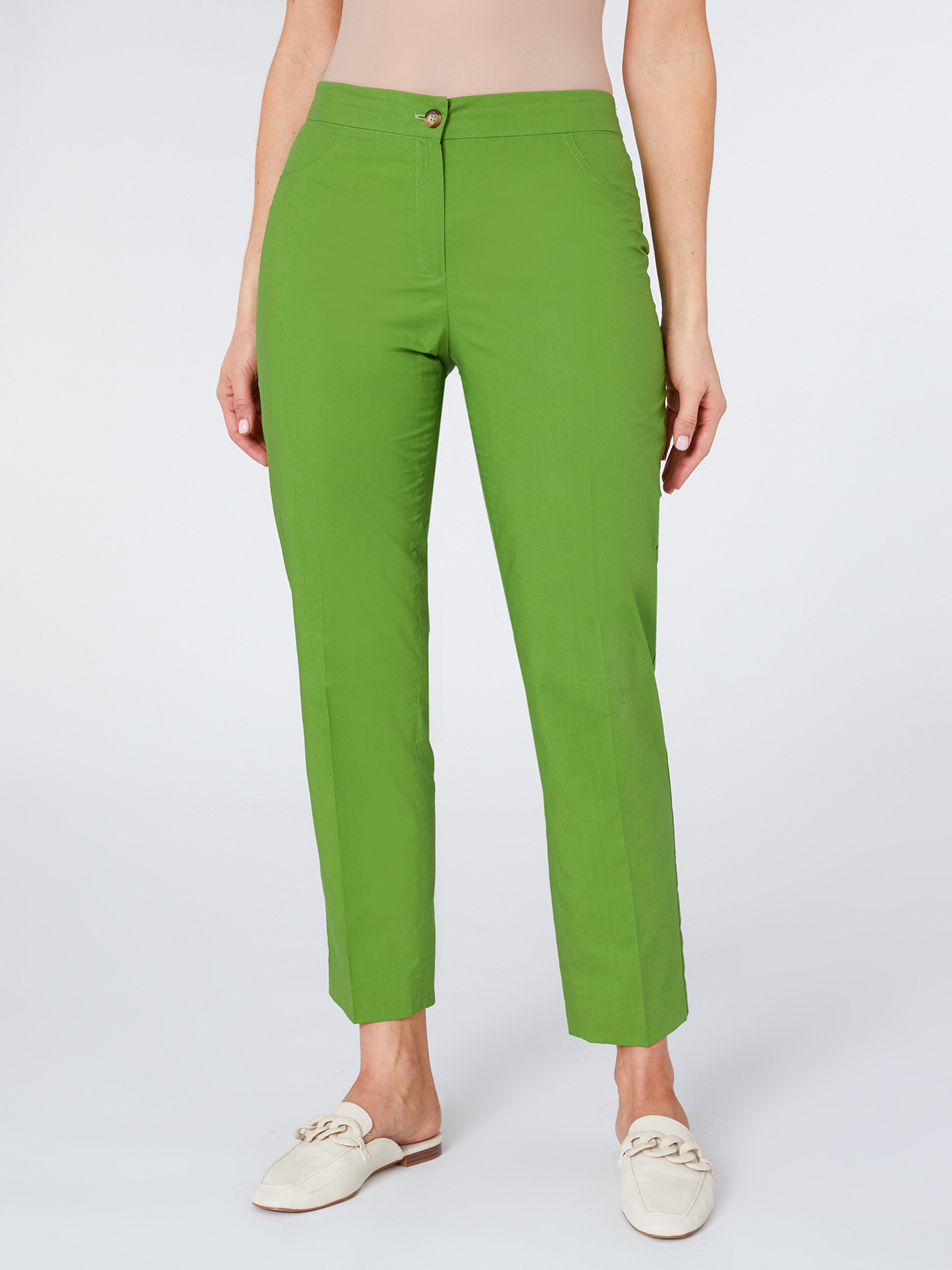 Pantalon droit en coton stretch image number 2