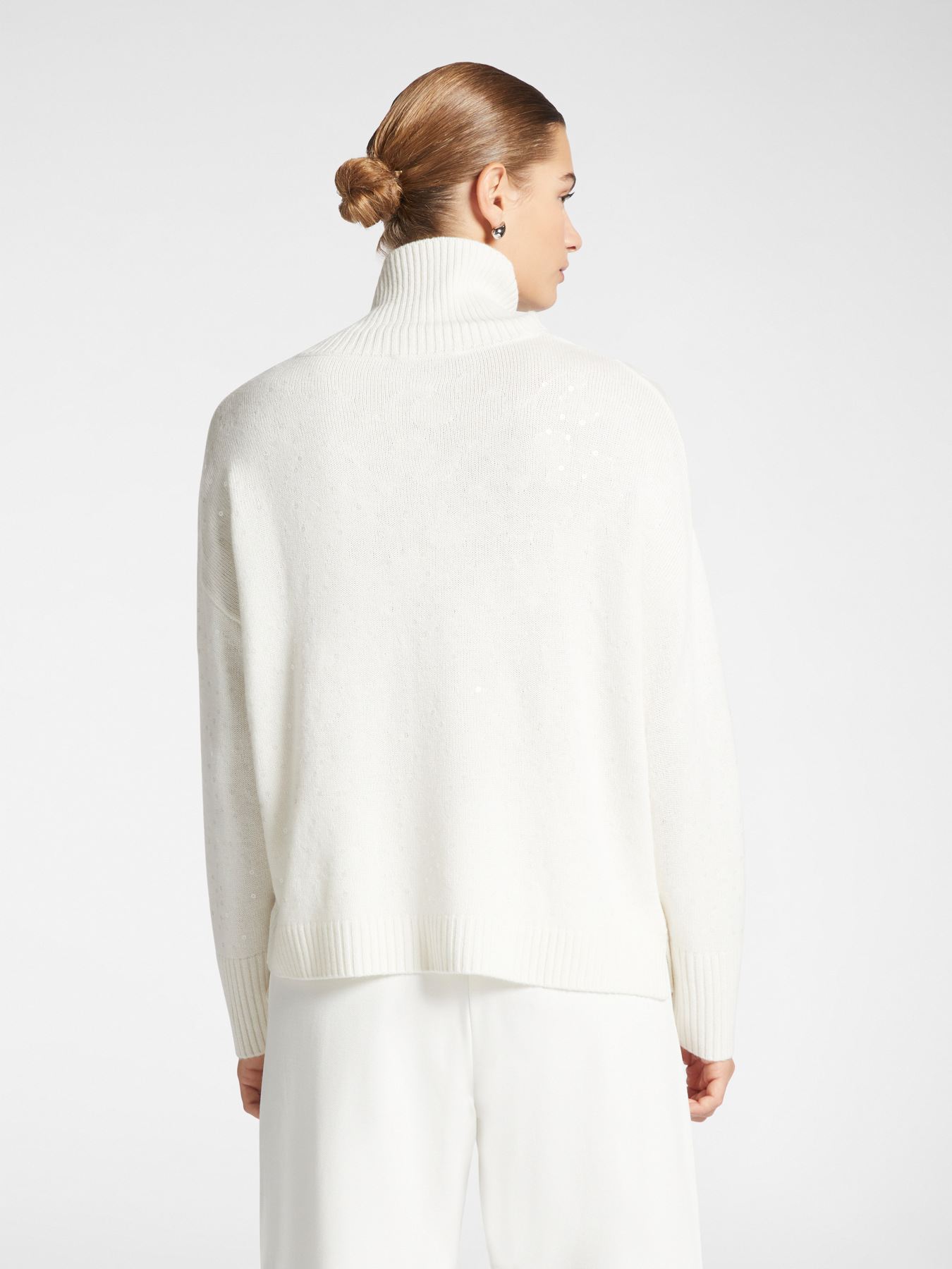 Sweater with sequins and cut-out feature image number 1