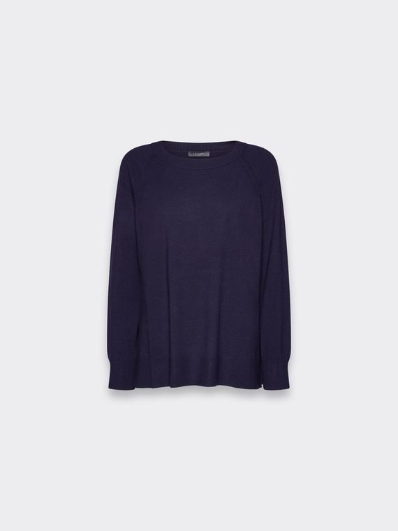 Viscose crew neck sweater