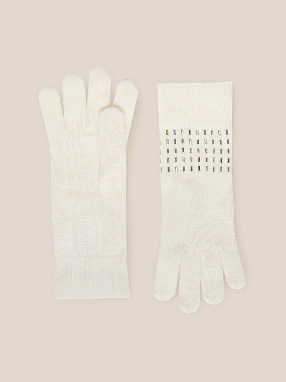 Handschuhe aus Wolle mit Hotfix