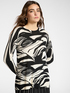 Printed viscose blend sweater image number 0