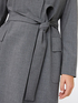 Trench coat in grisaglia con cintura image number 3