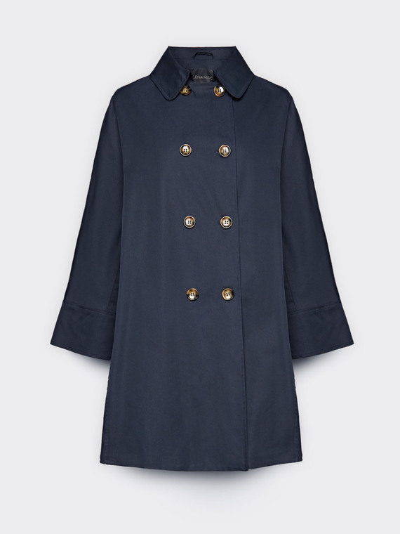 Trench double boutonnage en gabardine