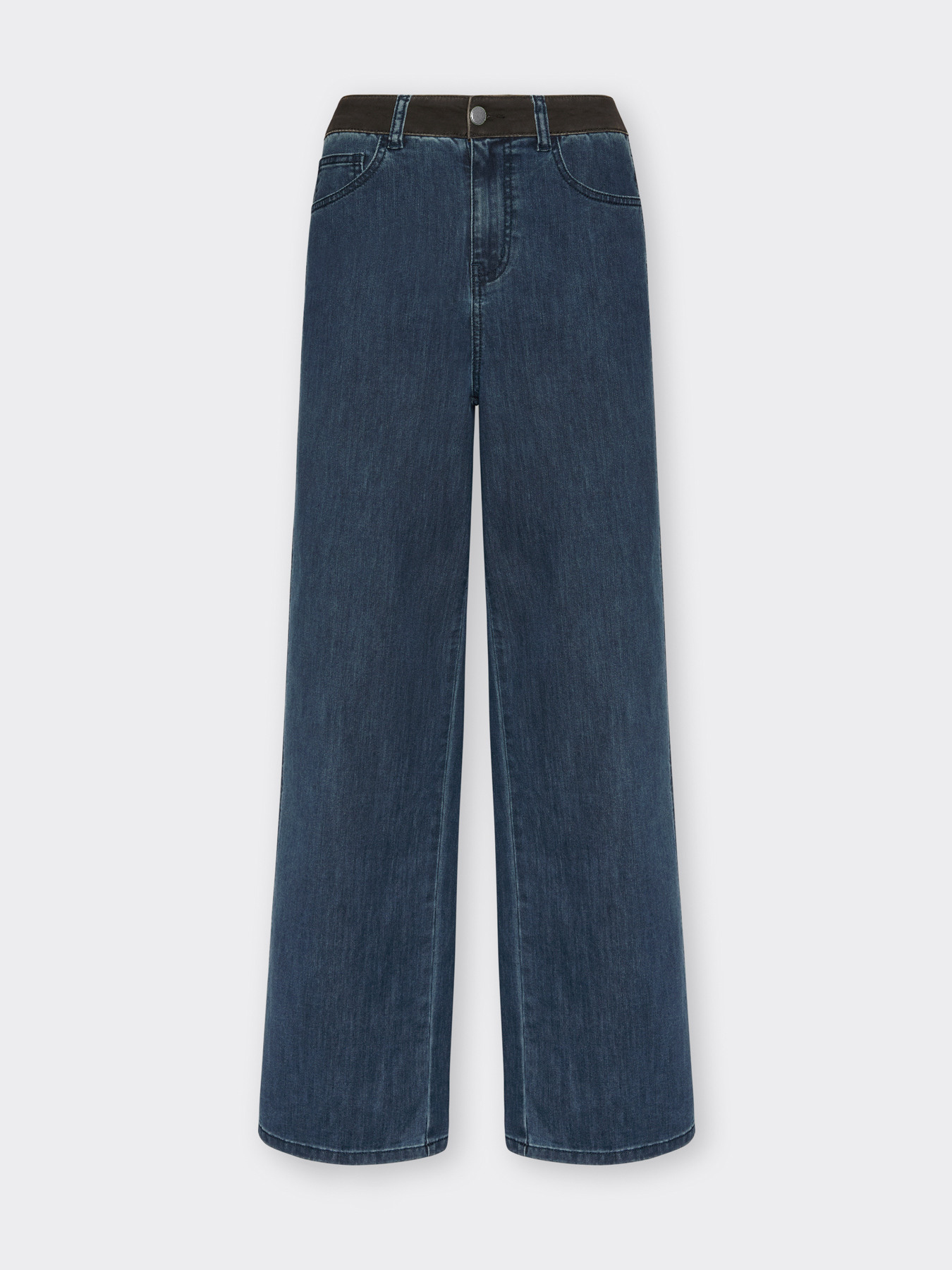 Jeans wide leg con profili laterali,  "Wanda" image number 4