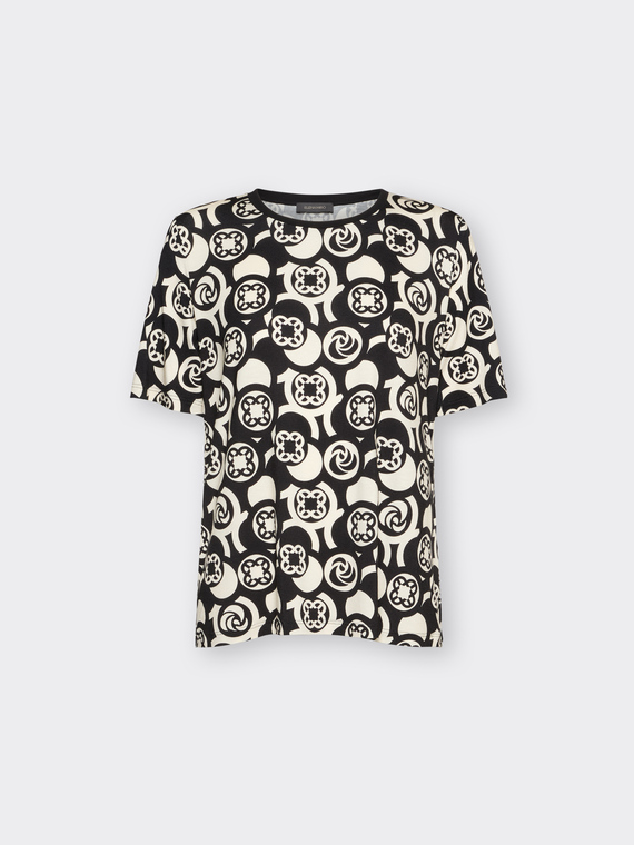 T-shirt stampata in viscosa