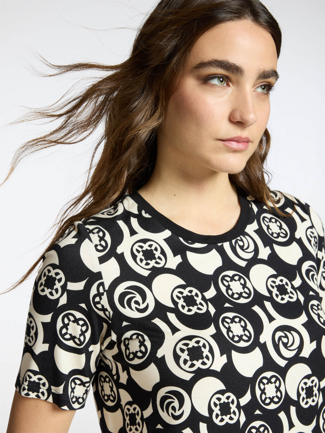 Printed viscose t-shirt image number 2
