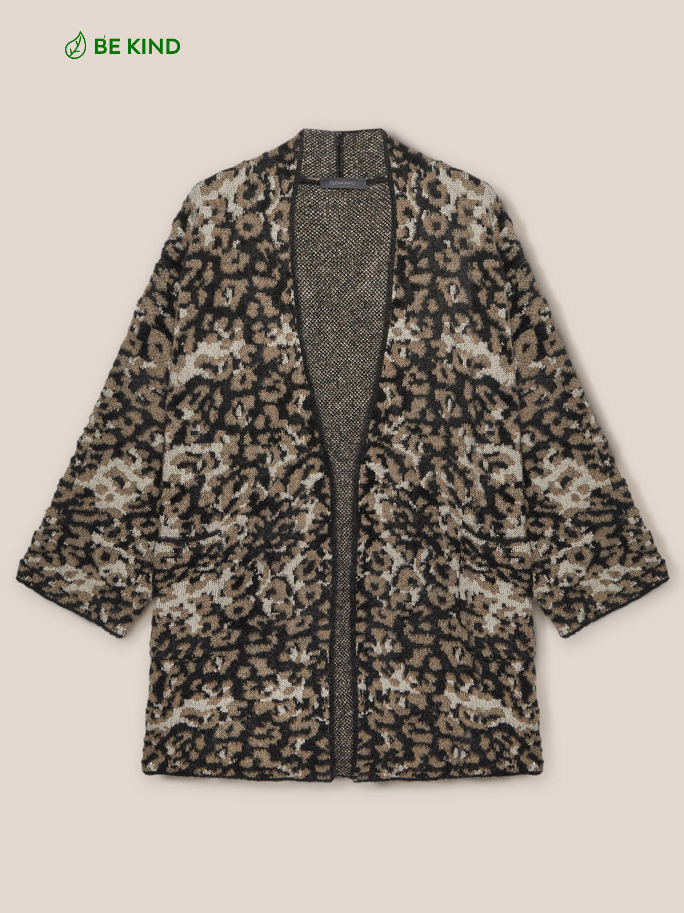 Oversized animal print cardigan image number 4