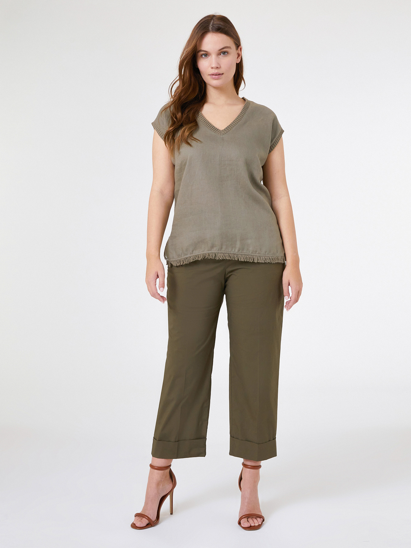 Top de linho e tric&ocirc; image number 1