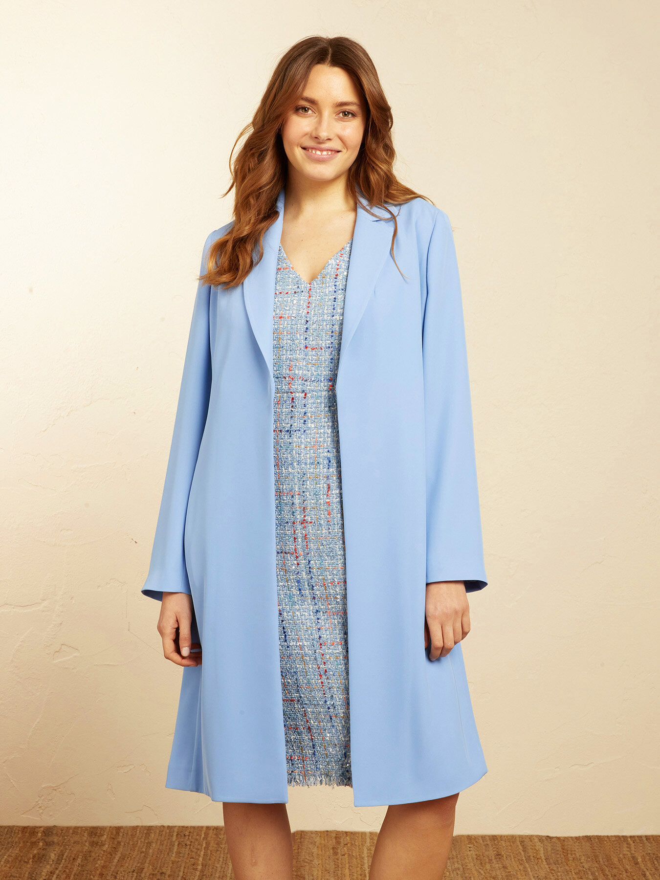 Veste longue en tissu fluide image number 2