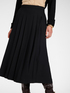 Long pleated skirt in satin-back crepe image number 3
