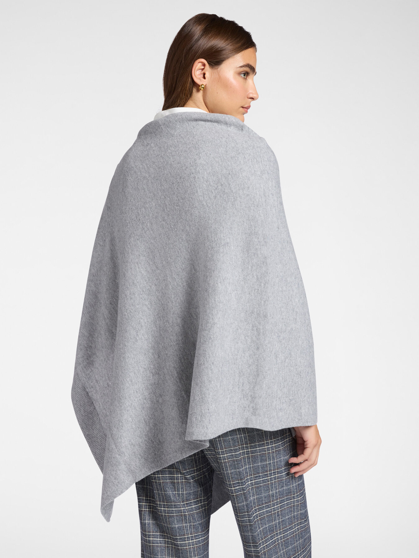 Asymmetrical wool cape image number 1