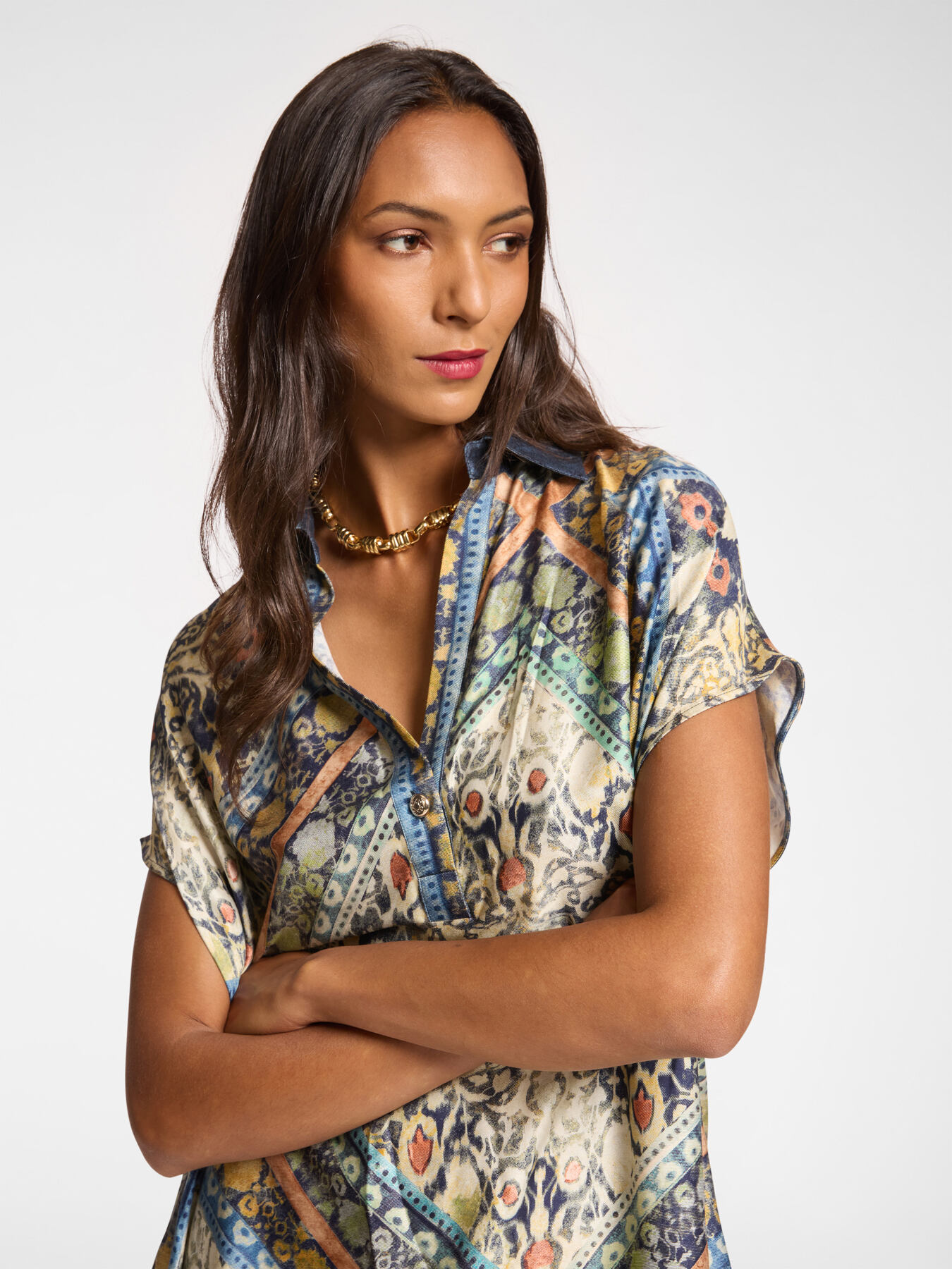 Vestido estampado &eacute;tnico image number 3