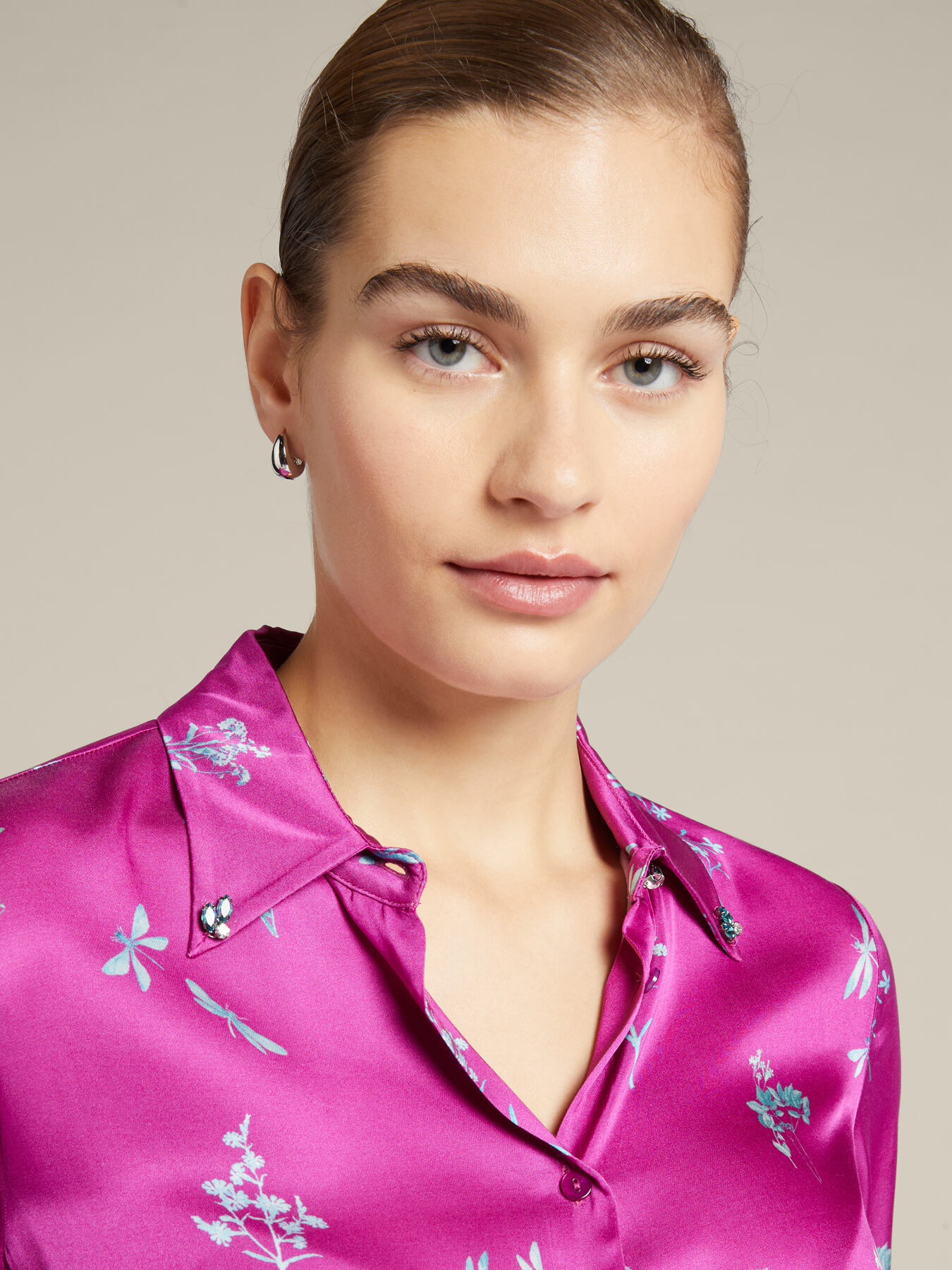 Camisa floral de viscosa ECOVERO&trade; image number 2