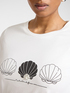 T-shirt in cotone stampata con perle image number 3