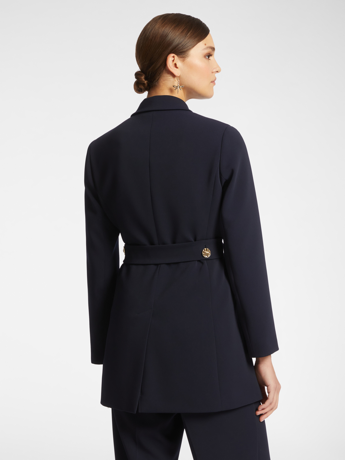 Lange Jacke mit Sch&auml;rpeng&uuml;rtel image number 1