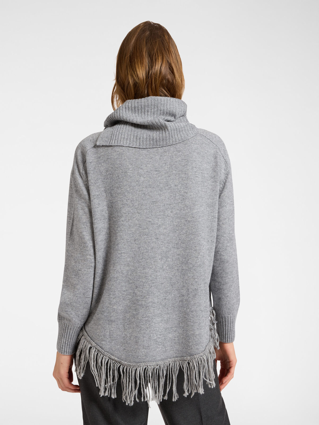 Pullover mit Fransen und abnehmbarem Kragen image number 1