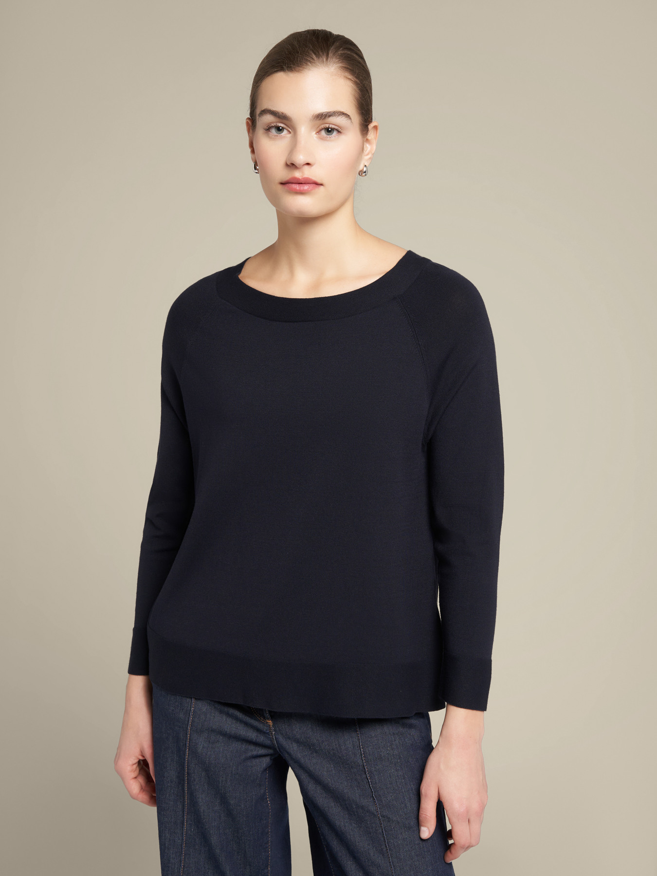 Sweater with boat neck image number 0