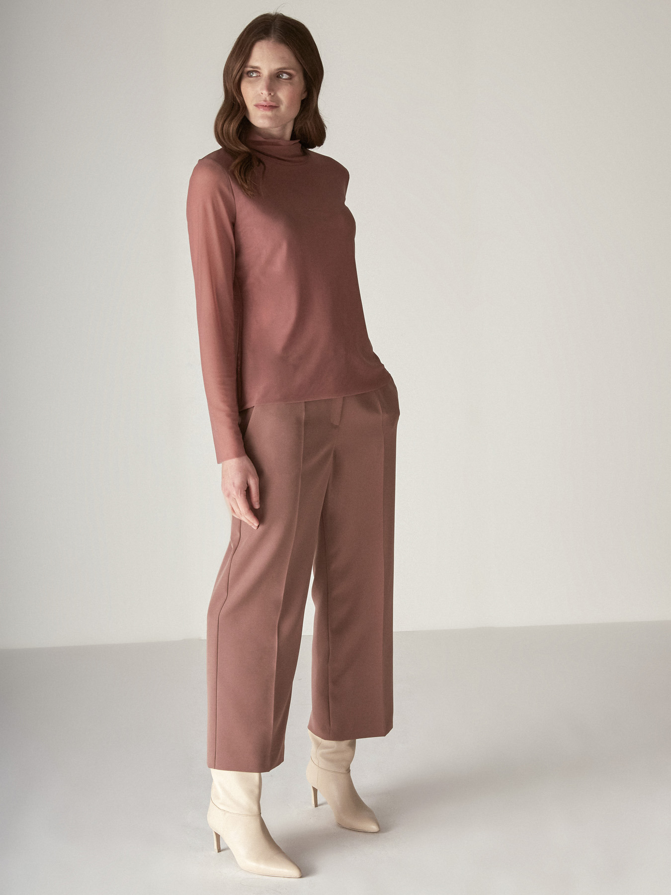 STRETCH TULLE TURTLENECK image number 2