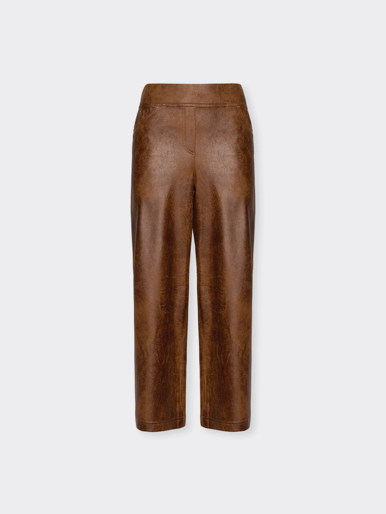 Vintage-effect fabric trousers image number 4