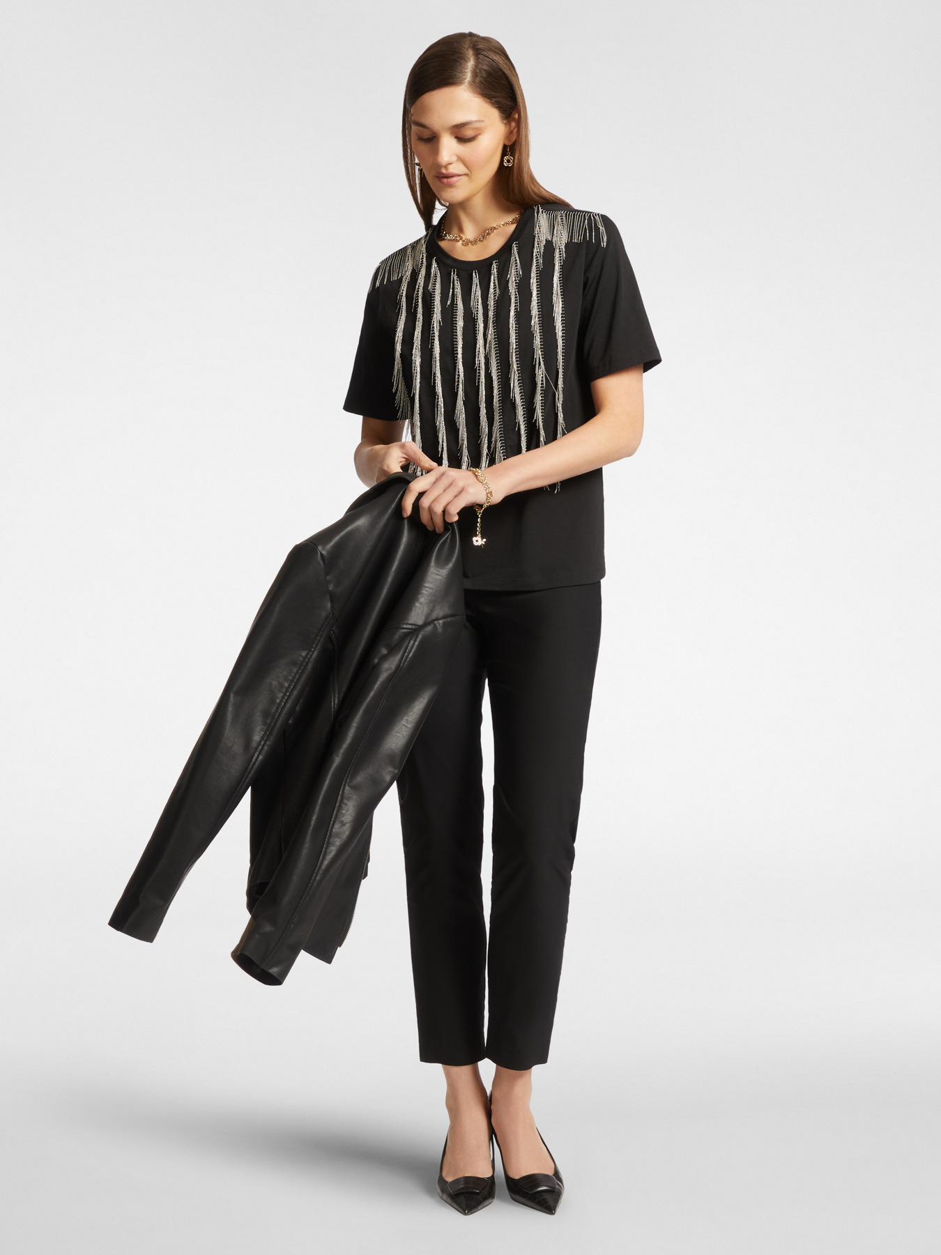 T-shirt con frange image number 2