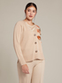 Cardigan in lana sostenibile con ricamo floreale image number 2