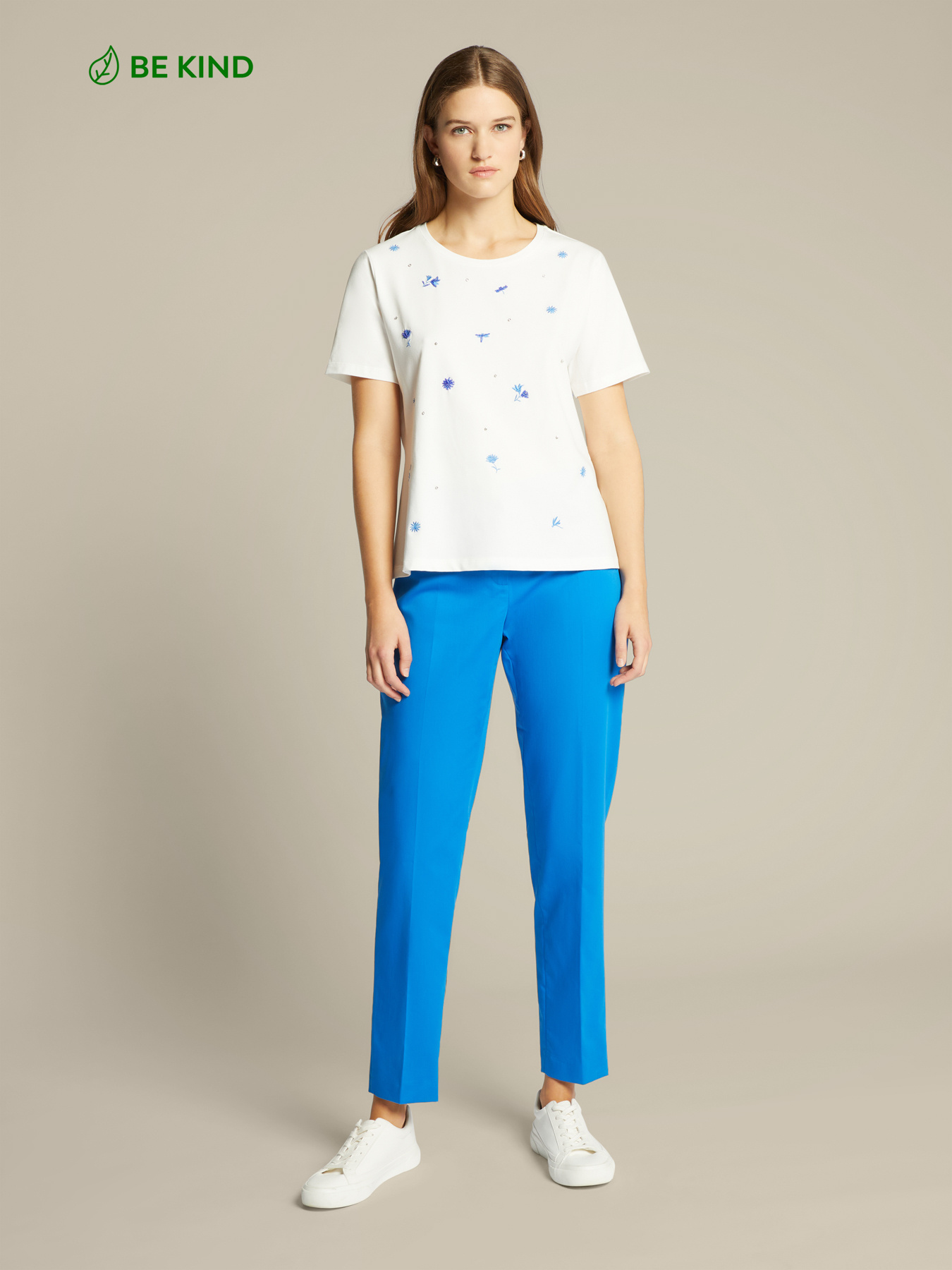 Slim trousers made of sustainable cotton image number 0