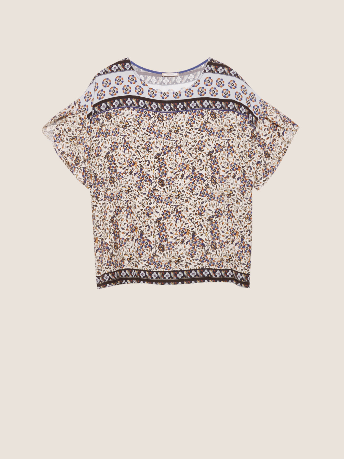 Blouse &agrave; imprim&eacute; ethnique plac&eacute; image number 3