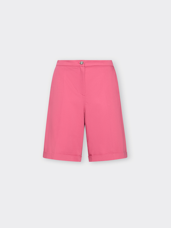 Bermudas sartoriales en mezcla de algod&oacute;n