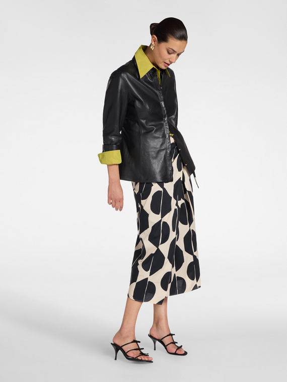 Printed sarong skirt