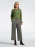 Pantalon cropped jacquard &agrave; carreaux image number 0