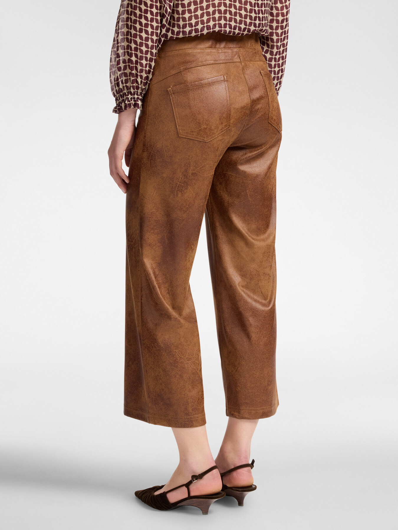 Pantalon en tissu effet vintage image number 1