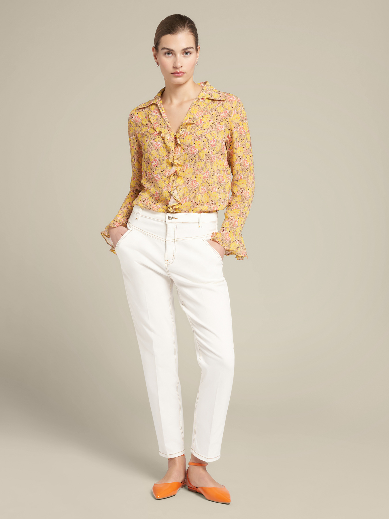 Blouse imprim&eacute;e en viscose &eacute;cologique image number 3