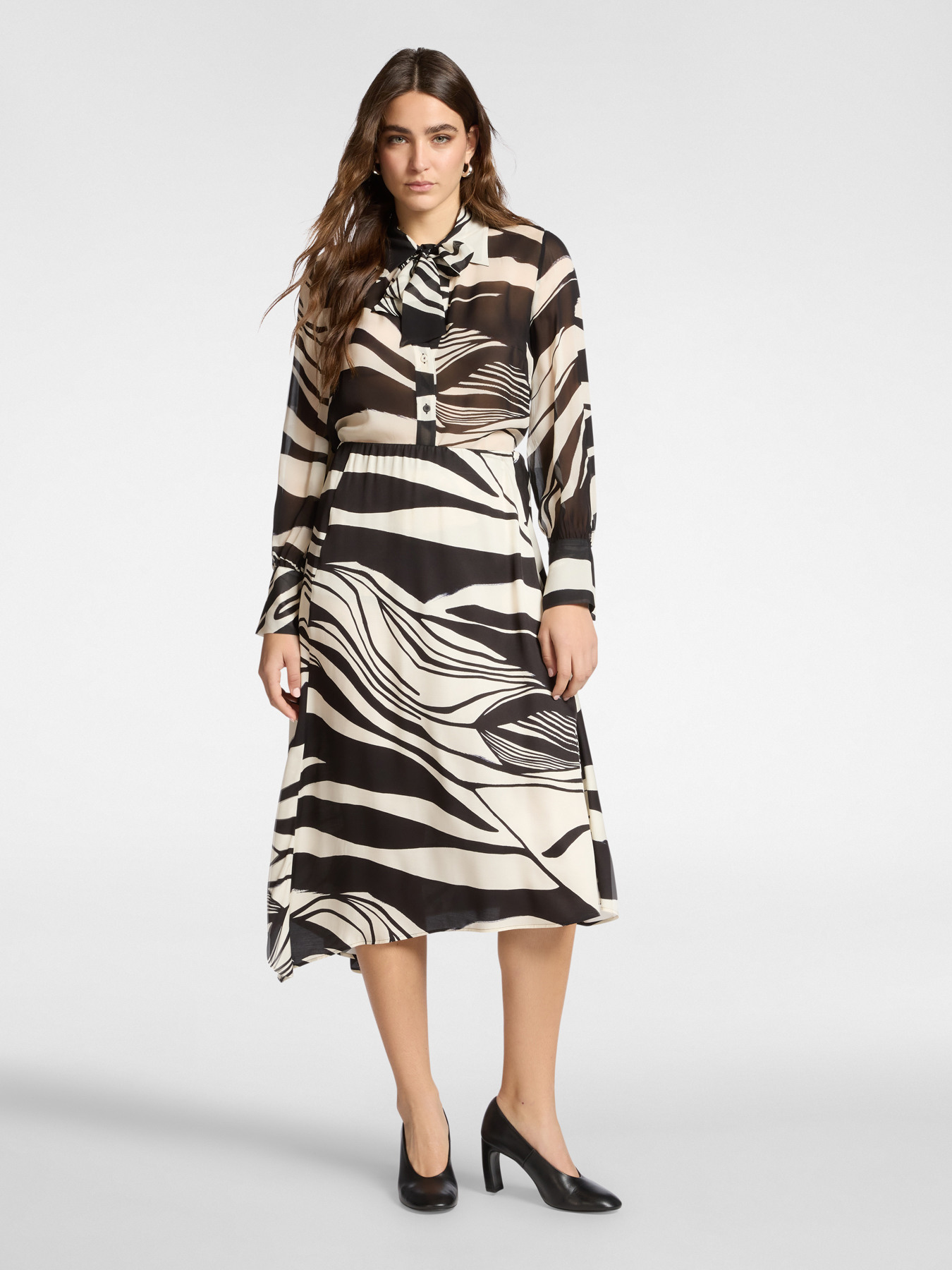 Printed viscose skirt image number 0