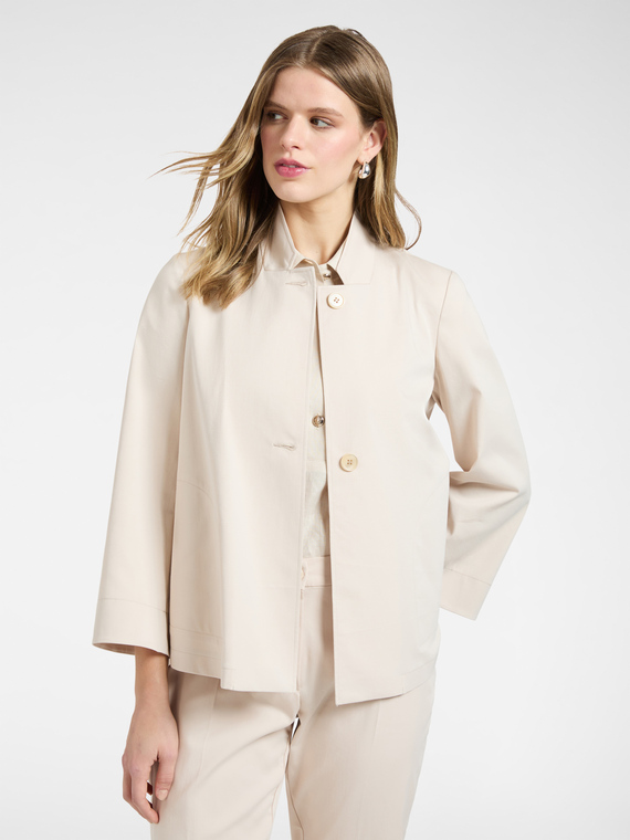 Veste d&eacute;structur&eacute;e m&eacute;lange coton