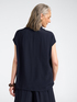 Blouse with draped neckline and drawstring image number 1