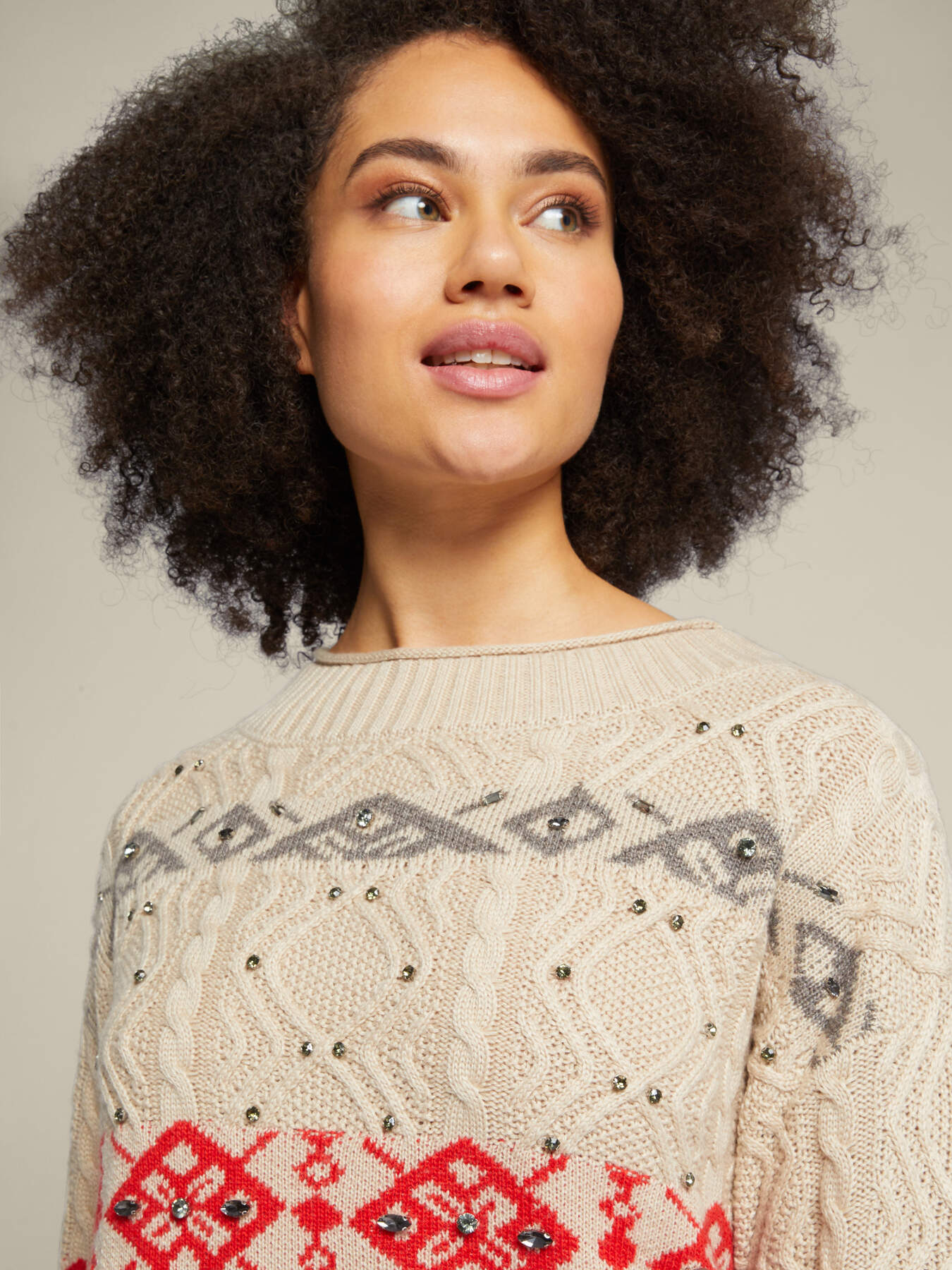 Cashmere blend jacquard sweater image number 3