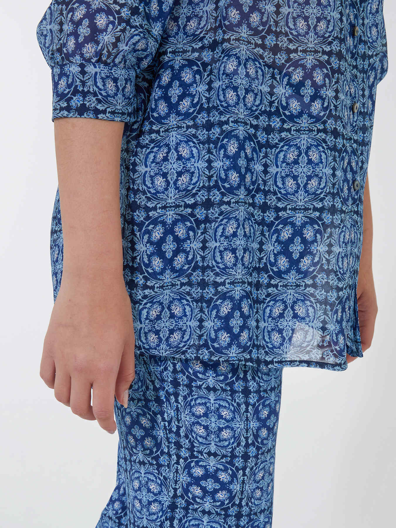 Camicia floreale in viscosa image number 4