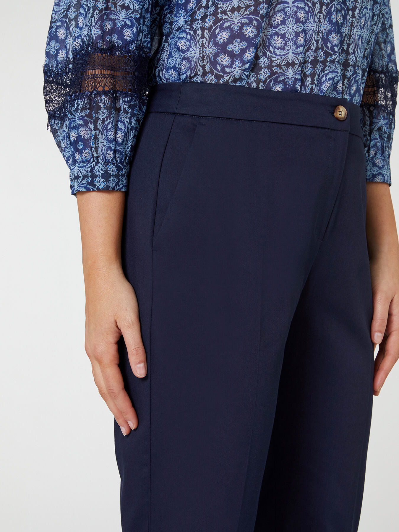 Stretch gabardine trousers image number 3